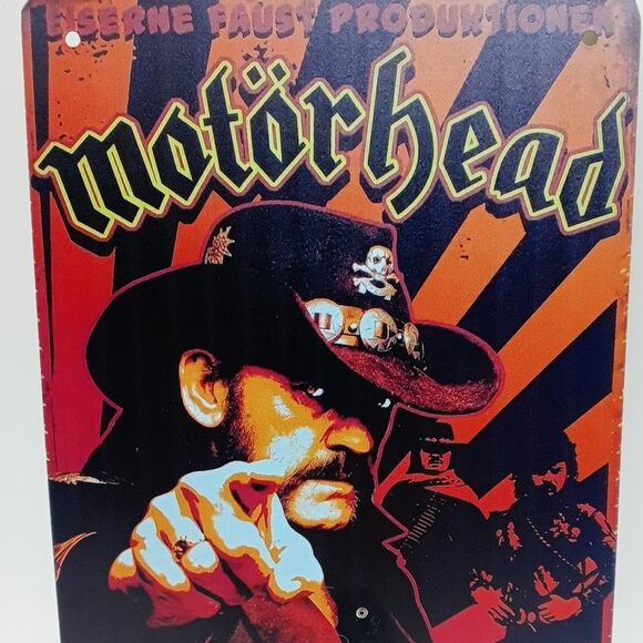 Motorhead In Concert Tin Metal Sign 8x12 Vintage Look  Lemmy Ace Spades Man Cave - Picture 1 of 5